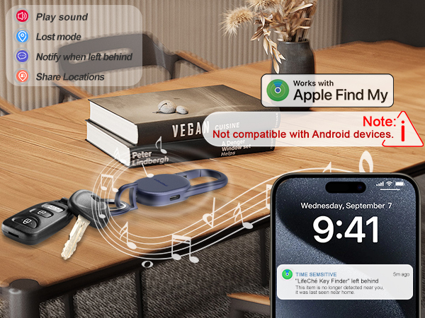 Keychain Key Finder with GPS Anti-Loss Tracker