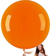 PartyWoo Tangerine Orange Balloons, 4 pcs 36 Inch Large Dark Orange Balloons, Big Deep Orange Bal...