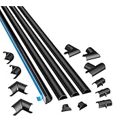 D-Line 13.12ft Cord Hider Kit, Patented Cable Cover, Hide Wires on Wall, Channel for TV Mount Cor...