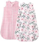 Yoofoss Fleece Baby Sleep Sack 2 Pack 1.5 Tog Baby Wearable Blanket with 2-Way Zipper