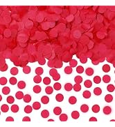 0.5LBS Confetti, Red Biodegradable Confetti - Rectangular Fluttering Tissue Paper Confetti for Ca...