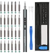 AMIR Electric Screwdriver 28-in-1 Cordless Mini Power Precision Screwdriver Set with 24 Bits, Rec...