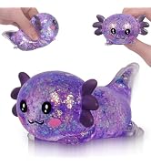 Puffwize Axolotl Squishy Toy, Cute Slow Rising Fidget Toy for Stress Relief, Soft Squeeze Sensory...