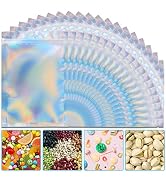50 Pack Holographic Bags, 3'' x 4‘’ Packaging Bags for Small Business, Mylar Bags, Resealable Sme...