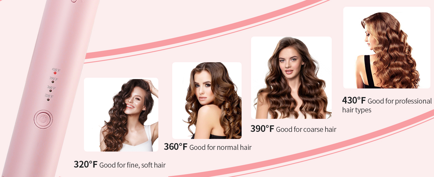 4 Temperature settings Automatic Hair Curler