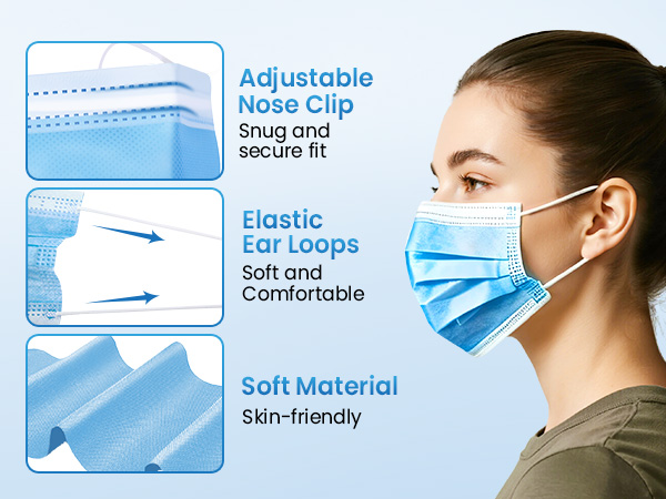 100 PCS Blue Masks