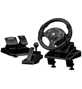 DOYO F9 900° Sim Racing Wheel with Sequential Gear Shifter & Linear Pedals, Hall Effect Precise L...