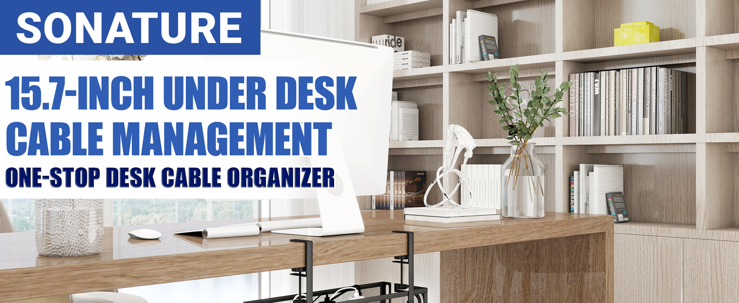 SONATURE Under Desk Cable Management Tray