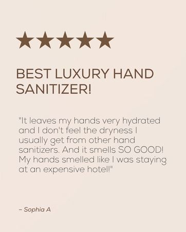 luxury hand sanitizer