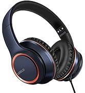 LORELEI X8 Over-Ear Wired Headphones with Microphone with 1.45m-Tangle-Free Nylon Line&3.5mm Plug...