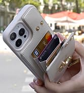 LAMEEKU Magsafe Wallet Case Compatible with iPhone 13 Pro Max with Crossbody, Leather Case