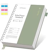 EMSHOI Lined Journal A4 Spiral Notebook, College Ruled Notebook, 300 Pages/150 Sheets, 100gsm Aci...