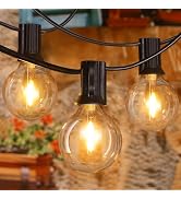 Ollny 25FT Outdoor String Lights, Waterproof Connectable Shatterproof Outside Light with 13 Ediso...