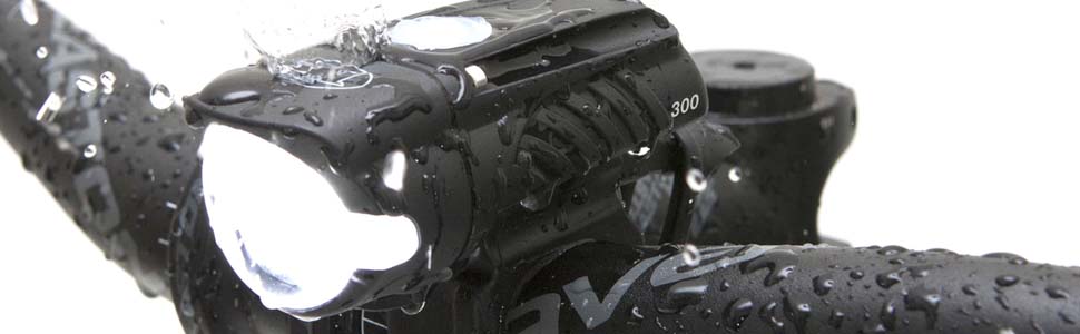 niterider swift 300 front bike safety light ip64 water and dust resistant
