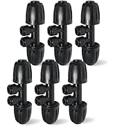 Spalolen 6 Pack 1/2'' to 1/4'' Drip Irrigation Fittings, Push-to-Connect 4 Way Drip Irrigation Pa...