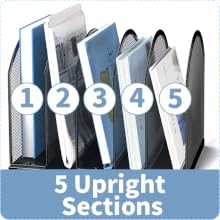 5 upright sections