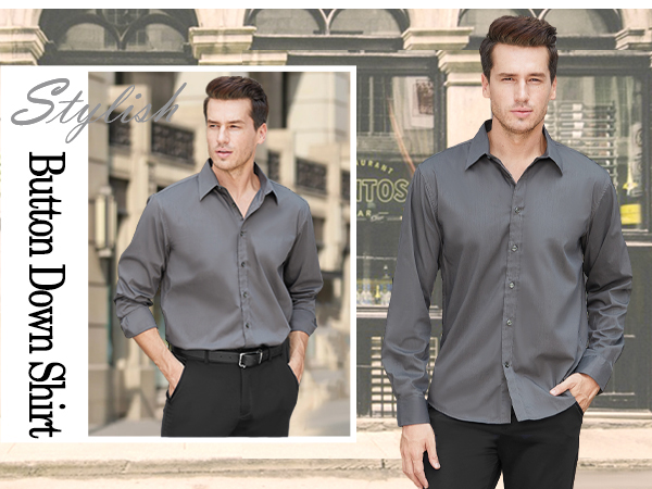 grey long sleeve shirt
