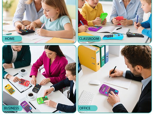 24 Pieces Pocket Size Calculators(Multicolor)
