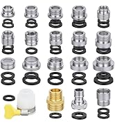 TWINKLEMON 19PCS Faucet Adapter Kit Kitchen Sink Aerator Adapters 19-in-1 Multi-Connection Set Ma...