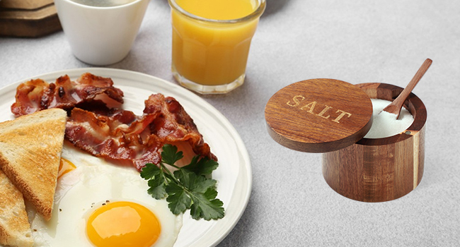 salt cellar with spoon