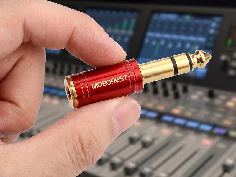 3.5mm to 1/4 (6.35mm) Adapter, 1/8 Inch to 1/4 Inch Stereo Headphone Adapter,