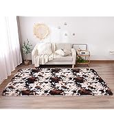 Aimuan Cute Cow Print Rug Fun Faux Cowhide Area Rug Animal Hide Carpet Fun Faux Cowhide Area Rug ...