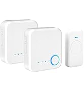 FOVKSUC Wireless Doorbell, Waterproof Door Bell with 60 Chimes, 5 Volume Levels & Mute Mode, Loud...
