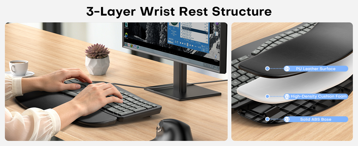 wired ergonomic keyboard