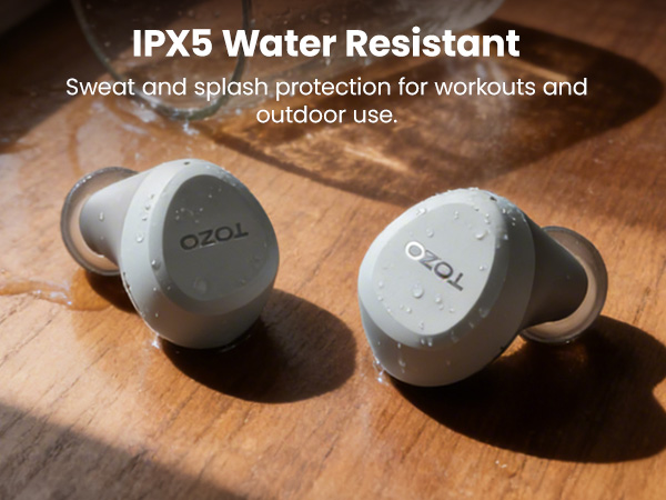 TOZO A1 IPX5 water resistant wireless earbuds for workout and sports sweatproof