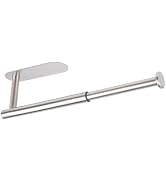 DIYZON Self Adhesive Paper Towel Holder Under Cabinet Mount, Wall Mount Paper Towel Roll Rack for...