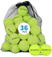 SPORTIC Tennis Balls, Duty Felt Pressurized Tennis Ball with Mesh Bag for 12PC or 36PC -High Boun...