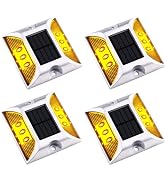 Aolyty Solar Driveway Dock Lights, IP68 Waterproof Solar Deck Lights Outdoor Warning Step Lights ...