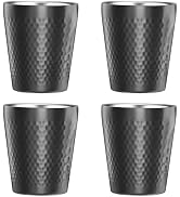 TIICOO Stainless Steel Cups 4 Packs 10oz/300ml Stackable Double Wall Insulated Metal Shatterproof...