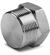 Quickun 304 Stainless Steel 1" NPT Male Outer Hex Thread Socket Pipe Plug Fitting