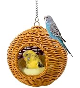 Jevnd Chewproof Steel Frame Bird Nest for Cage, Washable Small Bird Bed Hammock Hideout Lay Eggs ...