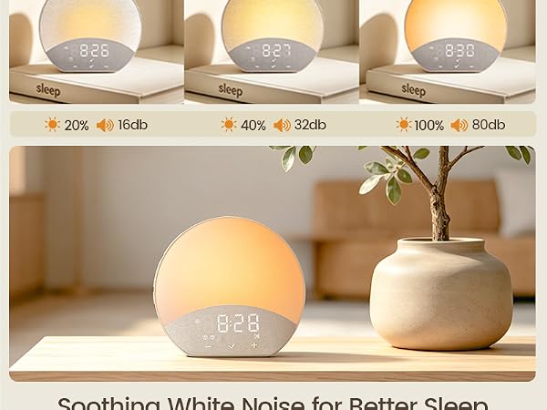 Glocusent N17 Sunrise Alarm Clock with Natural Wake Up Light