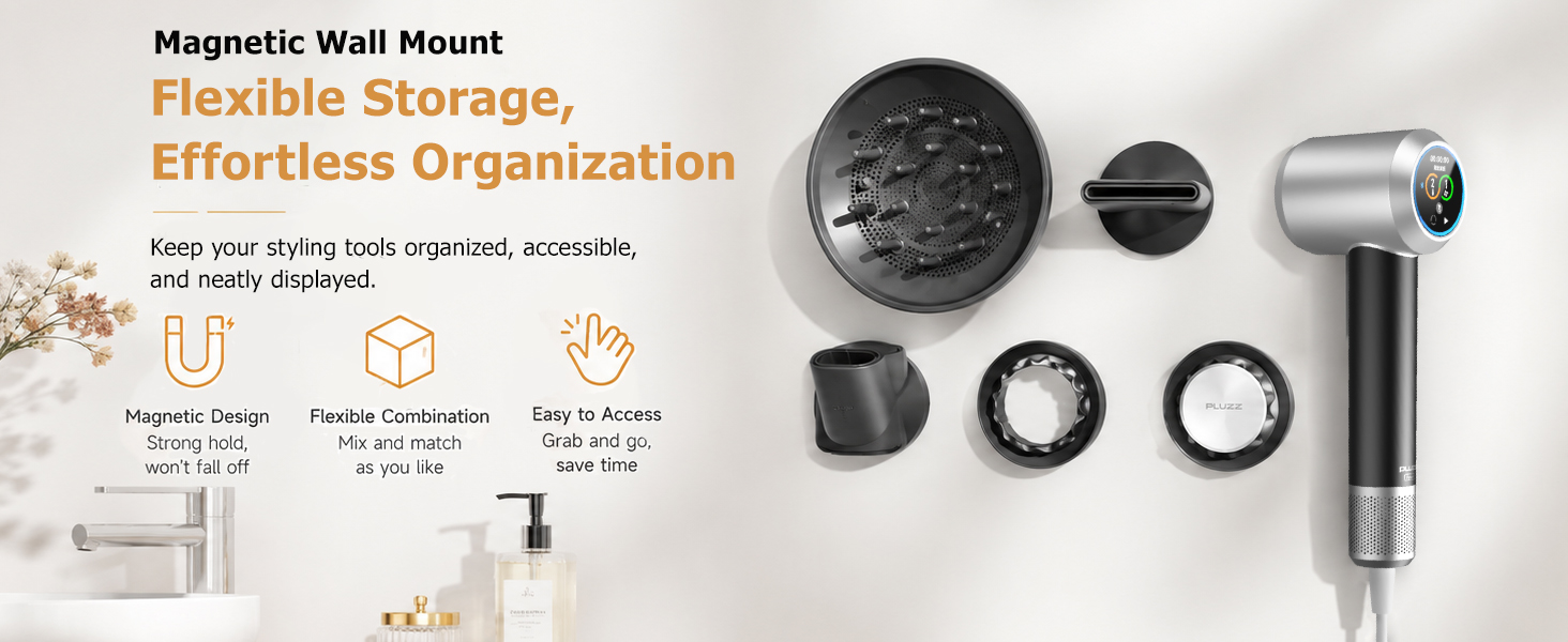 hair dryer with holdes magnetic