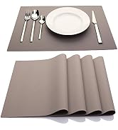 IYYI Silicone Placemats, Placemats for Kids, Placemats Set of 4, Waterproof Heat Resistant Non-Sl...