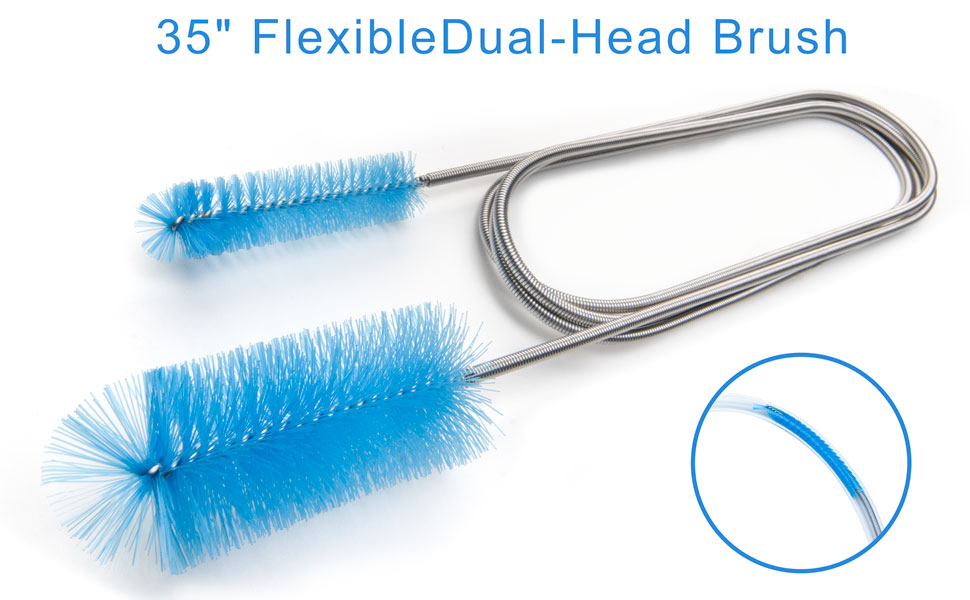 Glass Cleaning Kit Straw Cleaner Brush Drain Brush