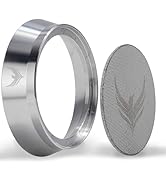 KNODOS Espresso Dosing Funnel 58mm and Puck Screen Set Coffee Dosing Ring And Filter for Portafil...