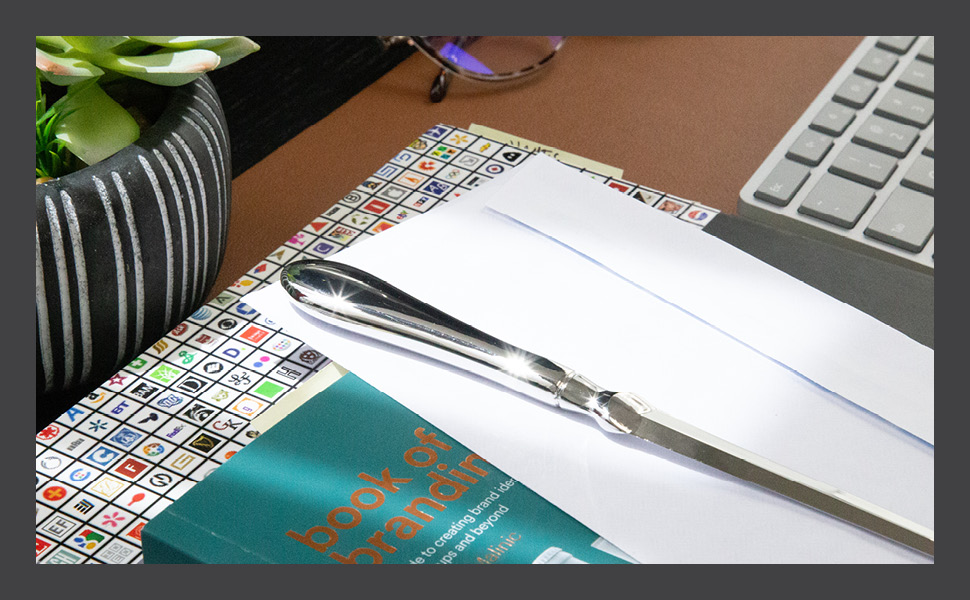letter opener envelope mail slitter knife safety blade best platted metal silver abre cartas