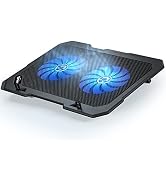 TopMate C302 10-15.6 Laptop Cooler Cooling Pad | Ultra Slim Portable 2 Quite 14CM Big Fans 1300RP...