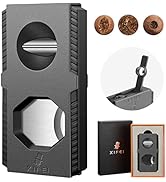 XIFEI Cigar Cutter V-Cut Guillotine 3 in 1 Straight Cut V Cutter with Cigar Punch Stainless Steel...