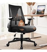 CLATINA 500lbs Big and Tall Office Chair Heavy Duty Mesh Ergonomic Computer Chairs with Adjustabl...