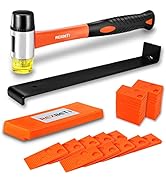 REXBETI 43-Piece Laminate Wood Flooring Installation Kit with 40 Spacers, Tapping Block, Heavy Du...