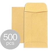 Acko #1 Coin and Small Parts Envelopes 2-1/4 x 3-1/2 Brown Kraft Envelopes with Gummed Flap for H...
