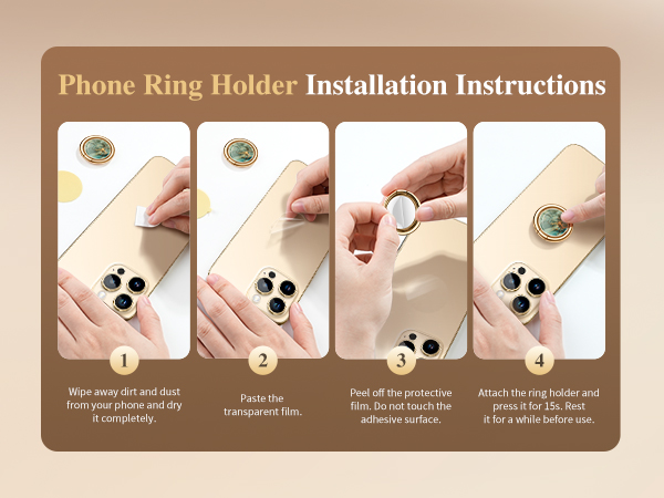 Marble Cell Phone Ring Holder