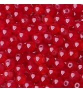 NUKAYAI 500Pcs Red Glass Beads for Bracelets, Round 8mm Crystal Beads for Bracelet Jewelry Making...