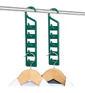 CraftyCrocodile Space Saving Hangers for Clothes - 2 in Pack, Heavy Duty Plastic, Multipurpose Cl...