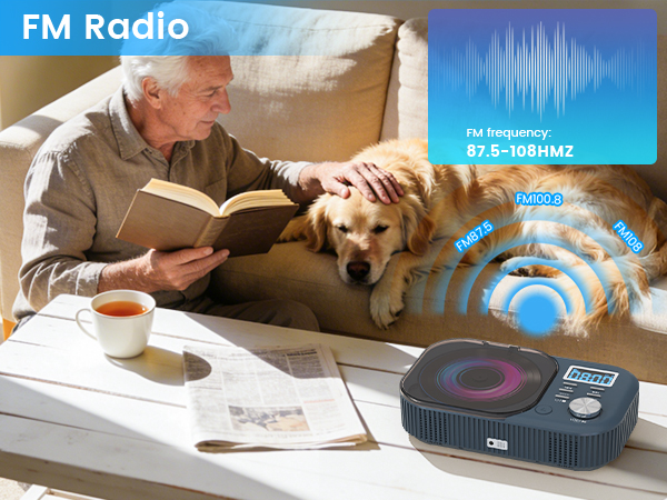 bluetooth cd player with FM radio